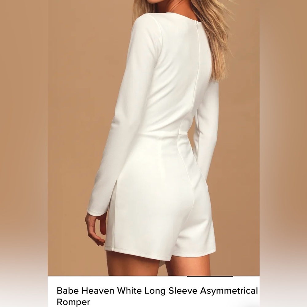 Beautiful white romper NWT size L